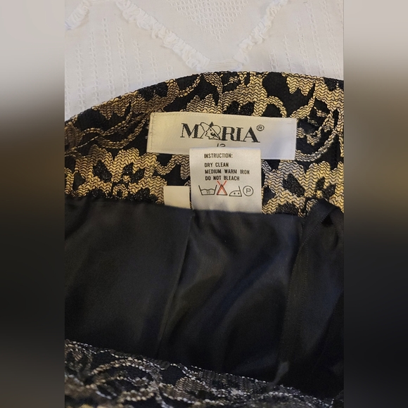 NEW Women's Beautiful Classy Gold and Black Skirt, Size Small - Picture 13 of 13
